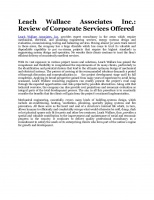 Review of Corporate Services Offered