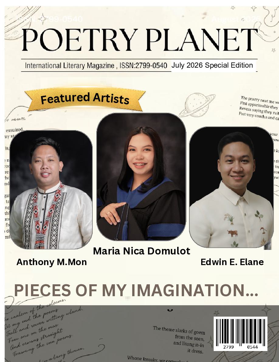 Cover of A  PIECE OF MY IMAGINATION - Poetry Planet International Literary Magazine July 2026 Special Edition