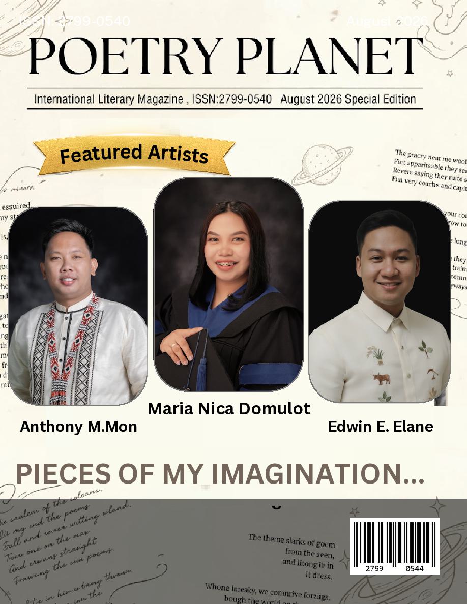 Cover of A  PIECE OF MY IMAGINATION - Poetry Planet International Literary Magazine August 2026 Special Edition
