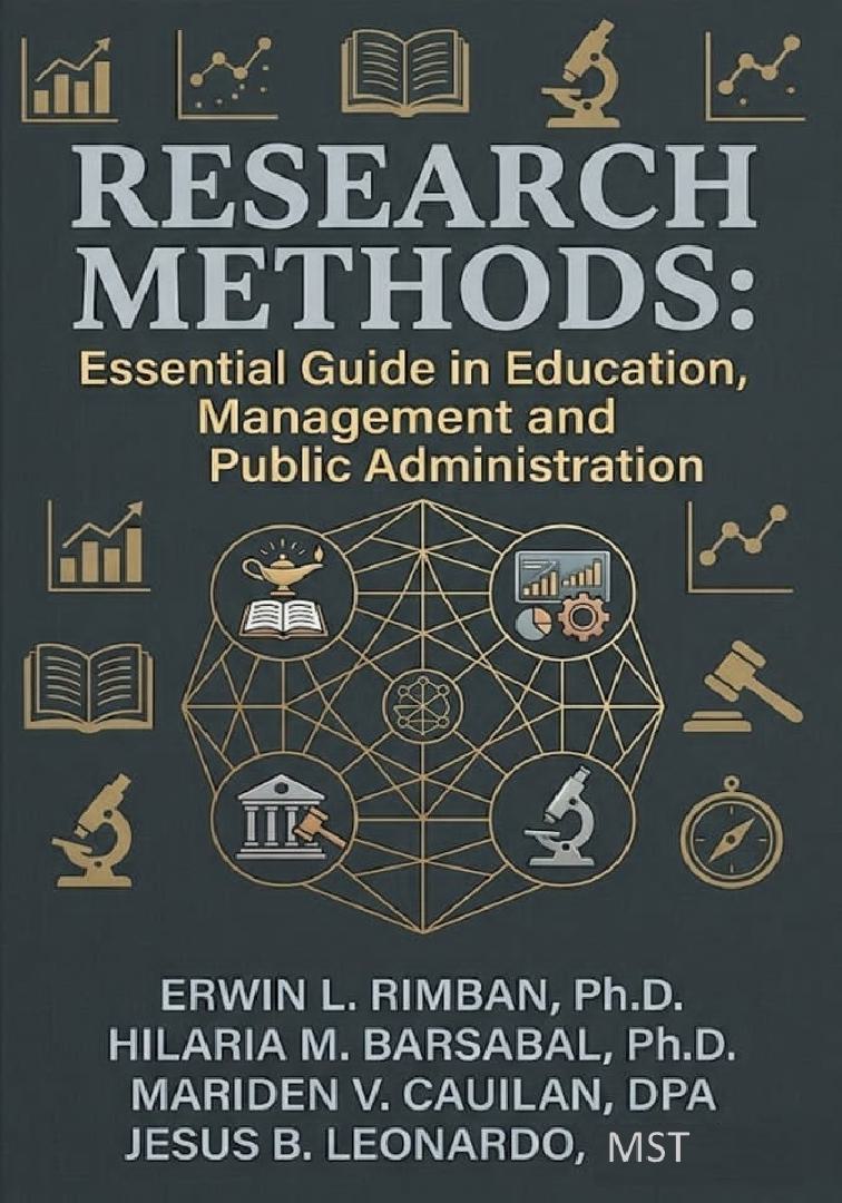 Cover of RESEARCH  METHODS: Essential Guide in Education, Management  and Public Administration
