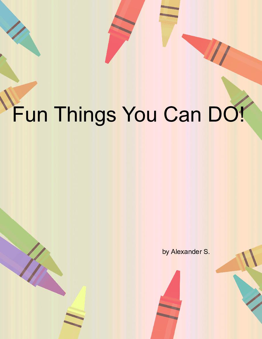 Cover of Fun things you can do!