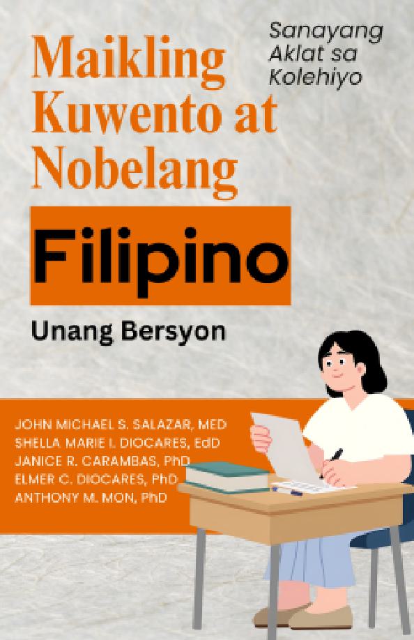 Cover of Maikling Kuwento at Nobelang Filipino (Unang Bersyon ) - Sanayang Aklat sa Kolehiyo