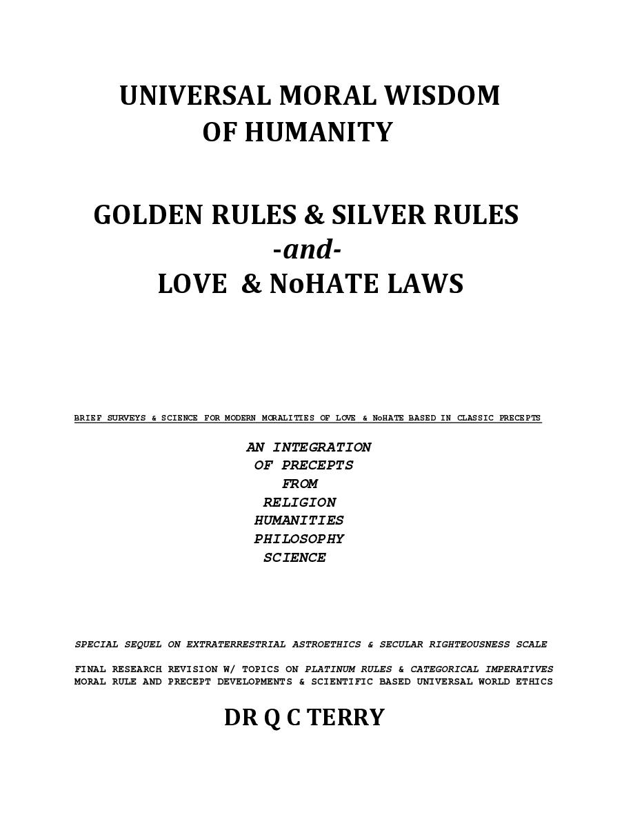 Cover of Universal Moral Wisdom of Humanity 