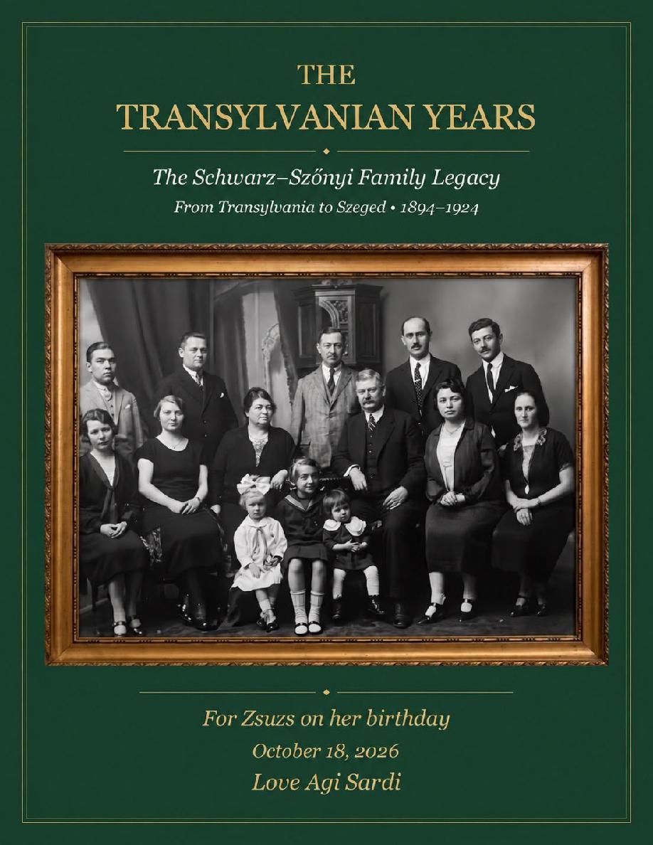 Cover of The Transylvanian Years - The Schwarz-Szonyi family Legacy
