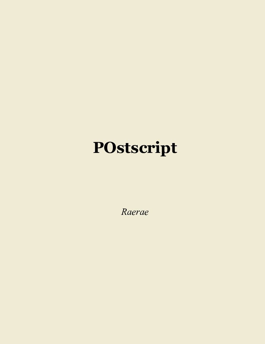 Cover of POstscript