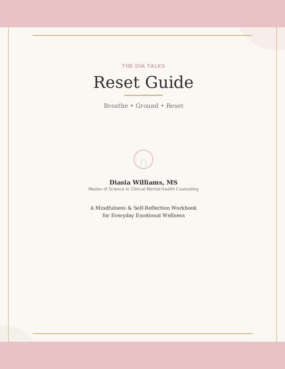 Cover of The Dia Talks Reset Guide