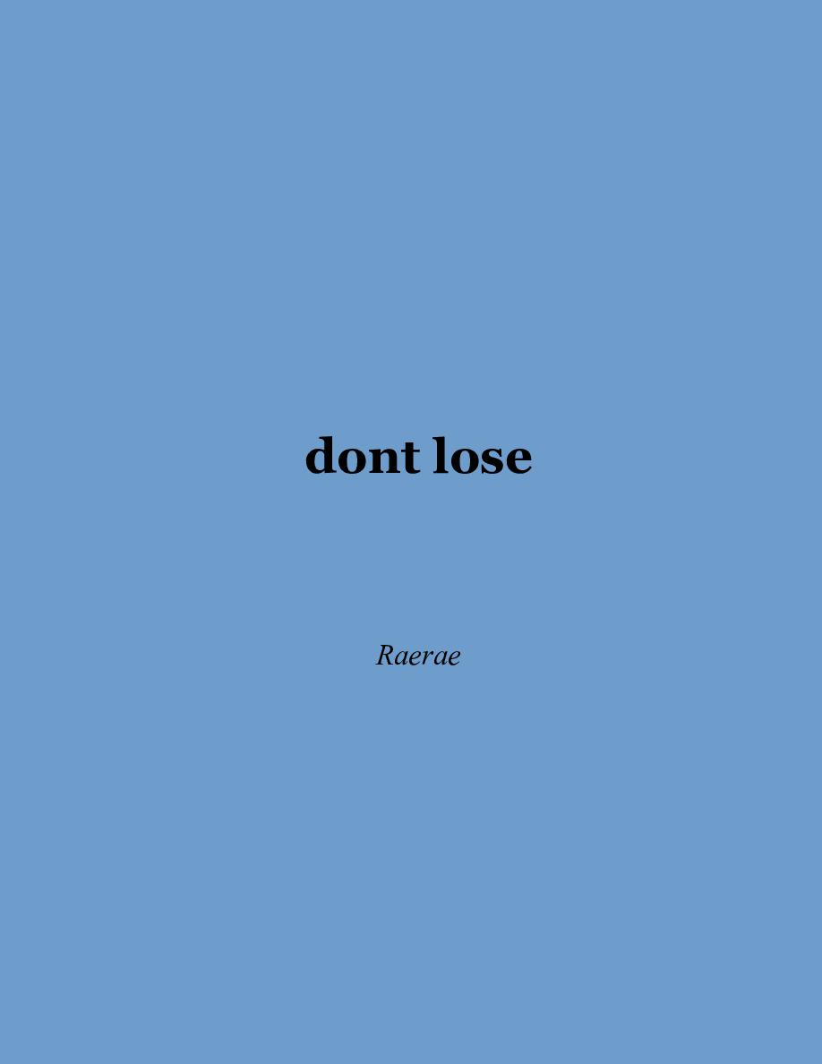 Cover of dont lose