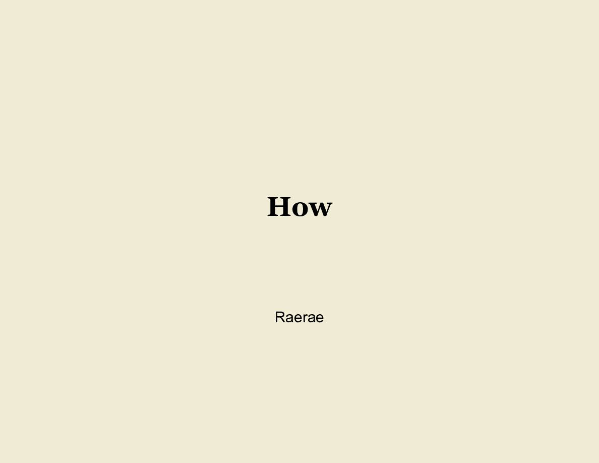 Cover of How