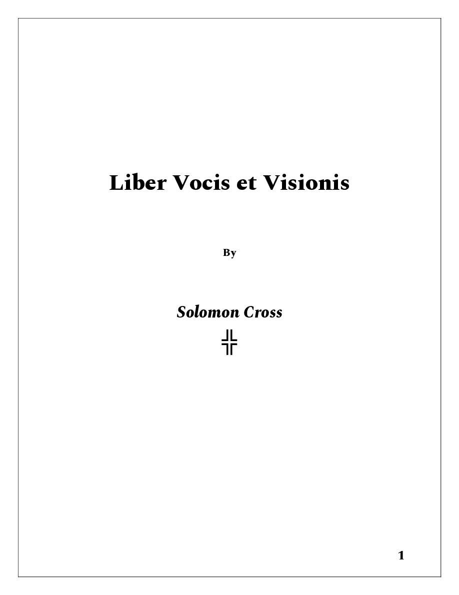 Cover of Liber Vocis et Visionis