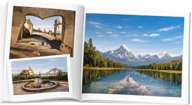 Open printed photo book