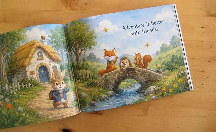 A personalized children's book example
