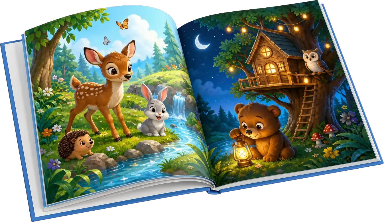 Open book with color interior