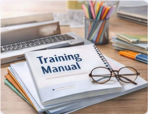 Print your company handbook or course materials